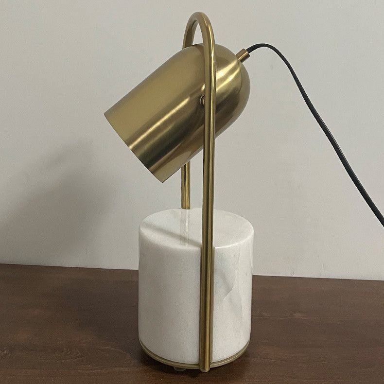 Hardware Bell Marble Column Table Lamp