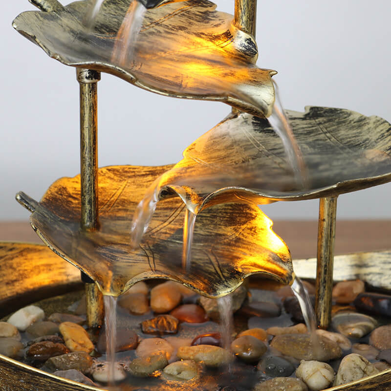 Lotus Leaf Yuanbao Flowing Table Lamp