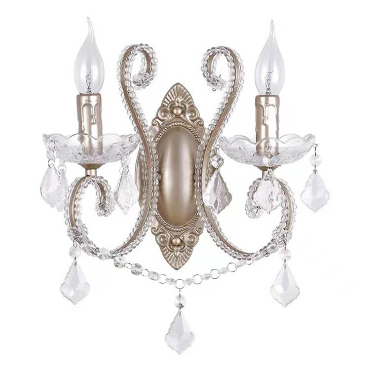 Crystal Candelabra 1/2 Wall Lamp