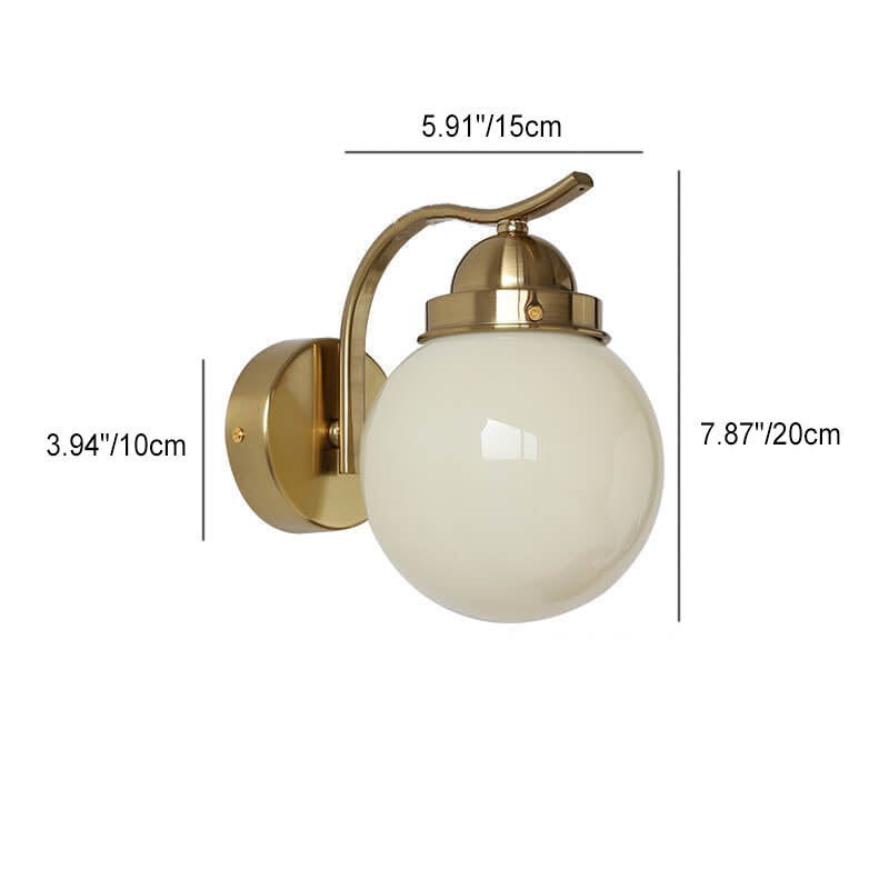Glass Ball Living Room Wall Lamp