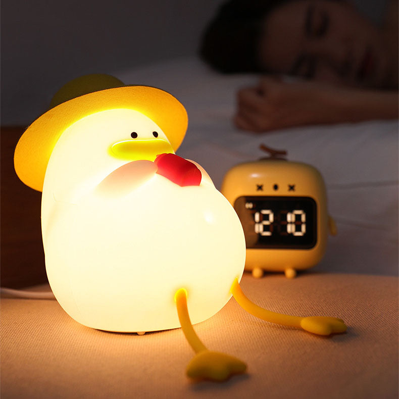 Cartoon Silicone Duck Pat Table Lamp