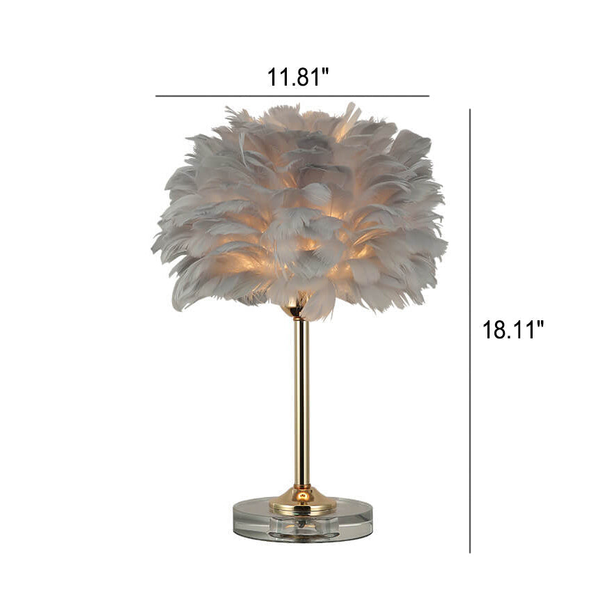 Feather Crystal Table Lamp
