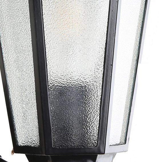 Hexagonal Aluminum Frame Frosted Outdoor Light