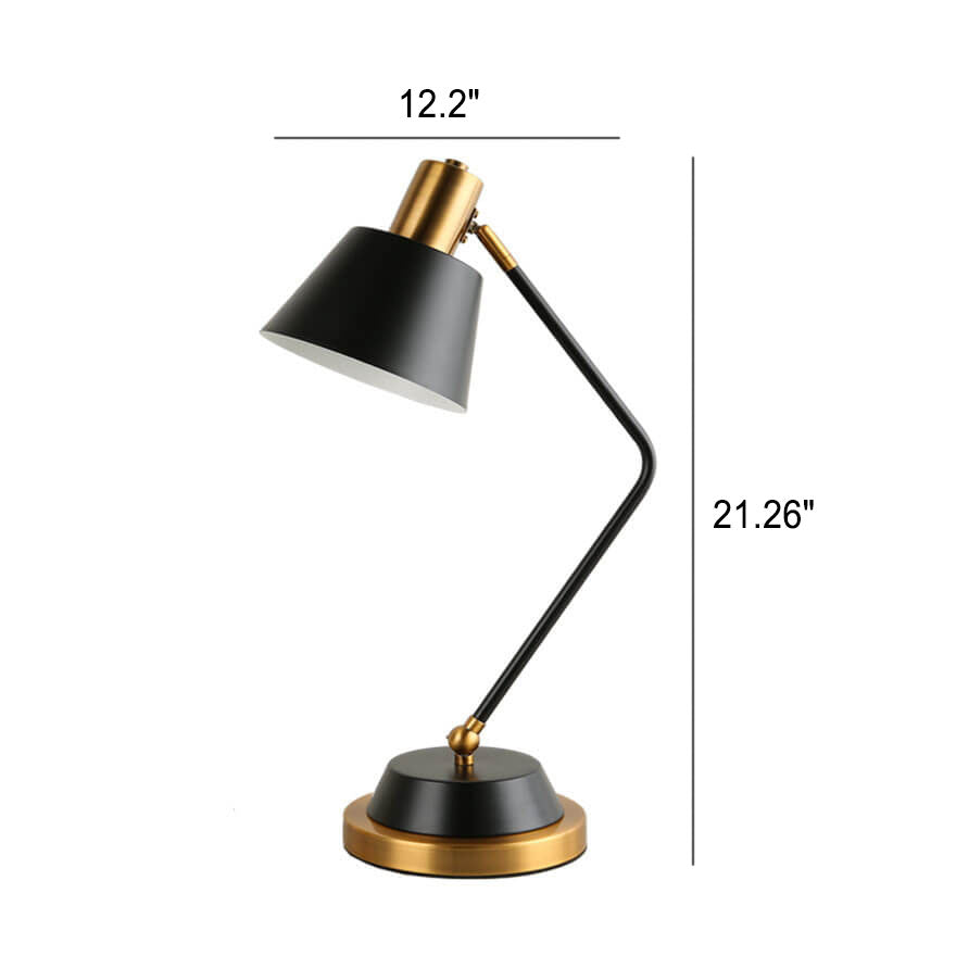 Cone Bend Arm Table Lamp