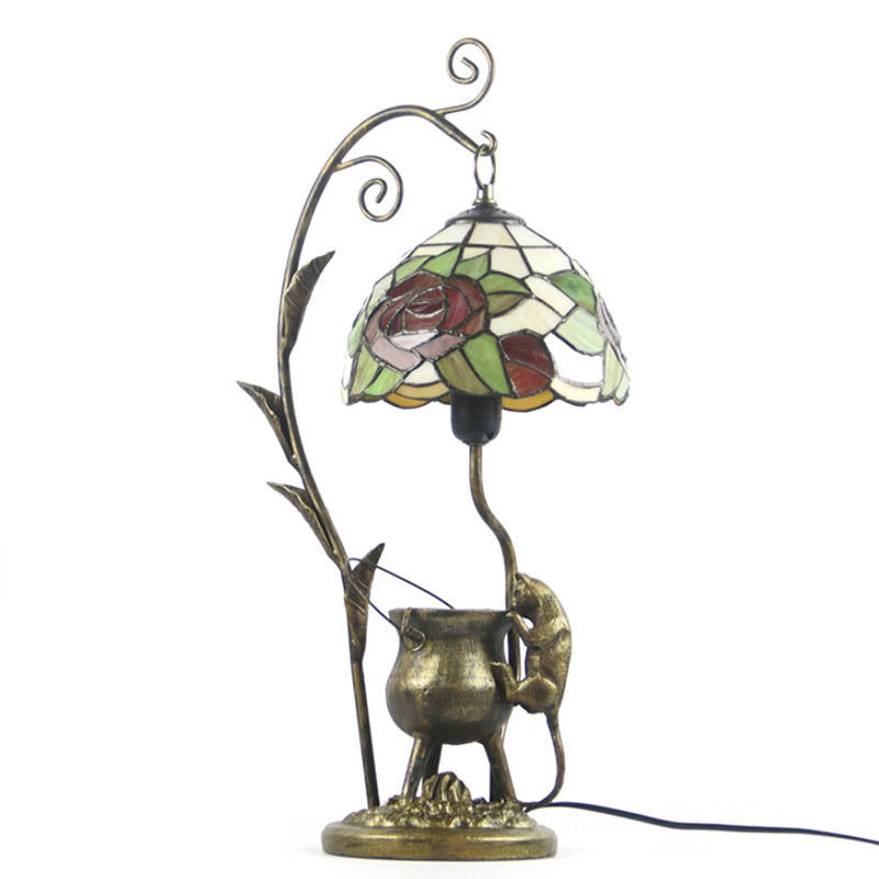 Mouse Flower Resin Stained Table Lamp