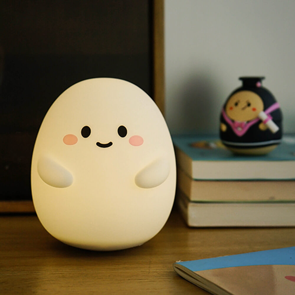 Cartoon Egg Silicone Kids Table Lamp
