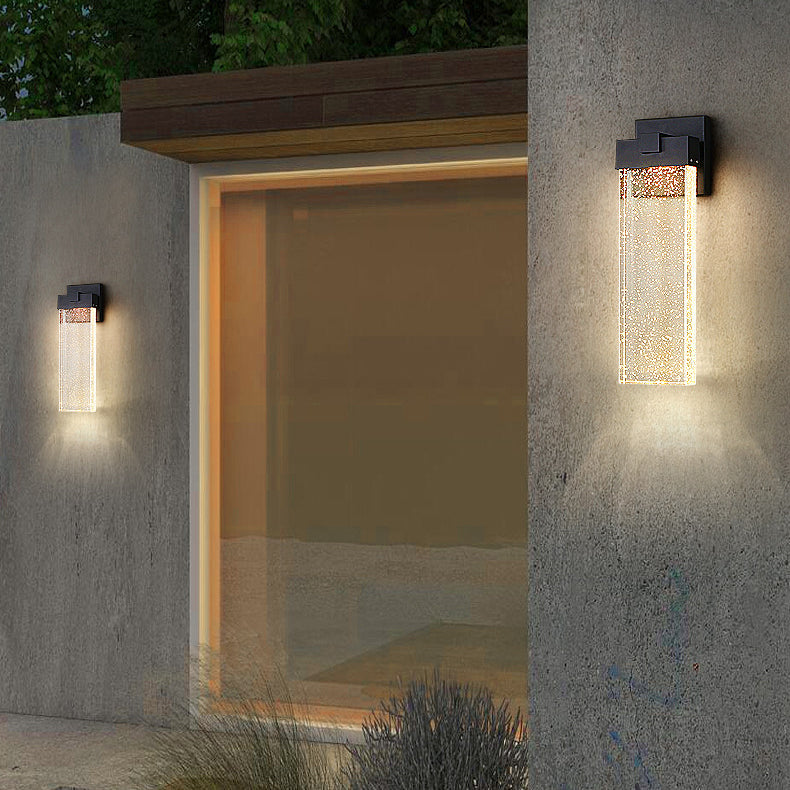 Aluminum Crystal Rectangular Patio Outdoor Light