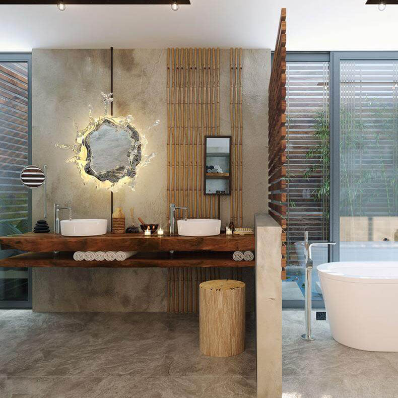 Stainless Steel Acrylic Water Wall Lamp