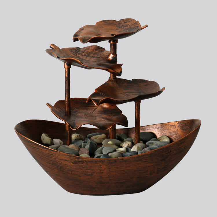 Lotus Leaf Yuanbao Flowing Table Lamp