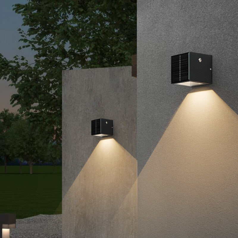Black Rectangular Die-Cast Aluminum Outdoor Light