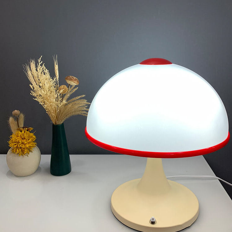 Cream Mushroom Metal Table Lamp
