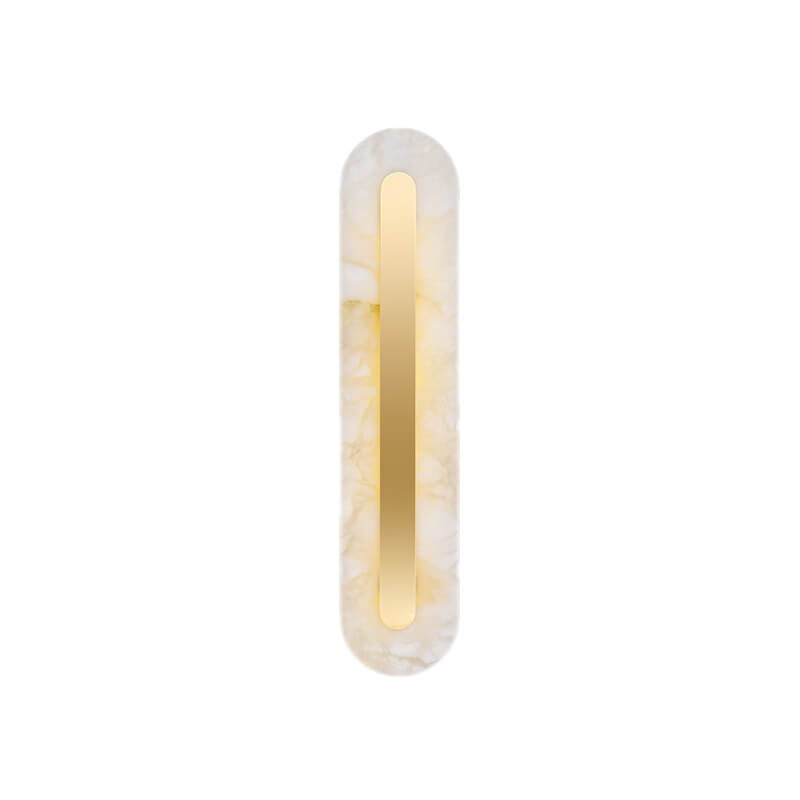 Brass Marble Oval Square Wall Lamp