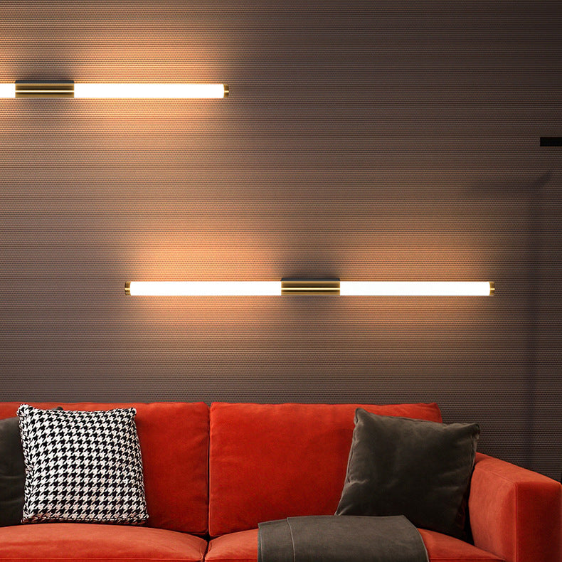 Long Cylinder Rectangle Iron Wall Lamp