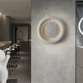 Concrete Round Moon Warm Outdoor Light