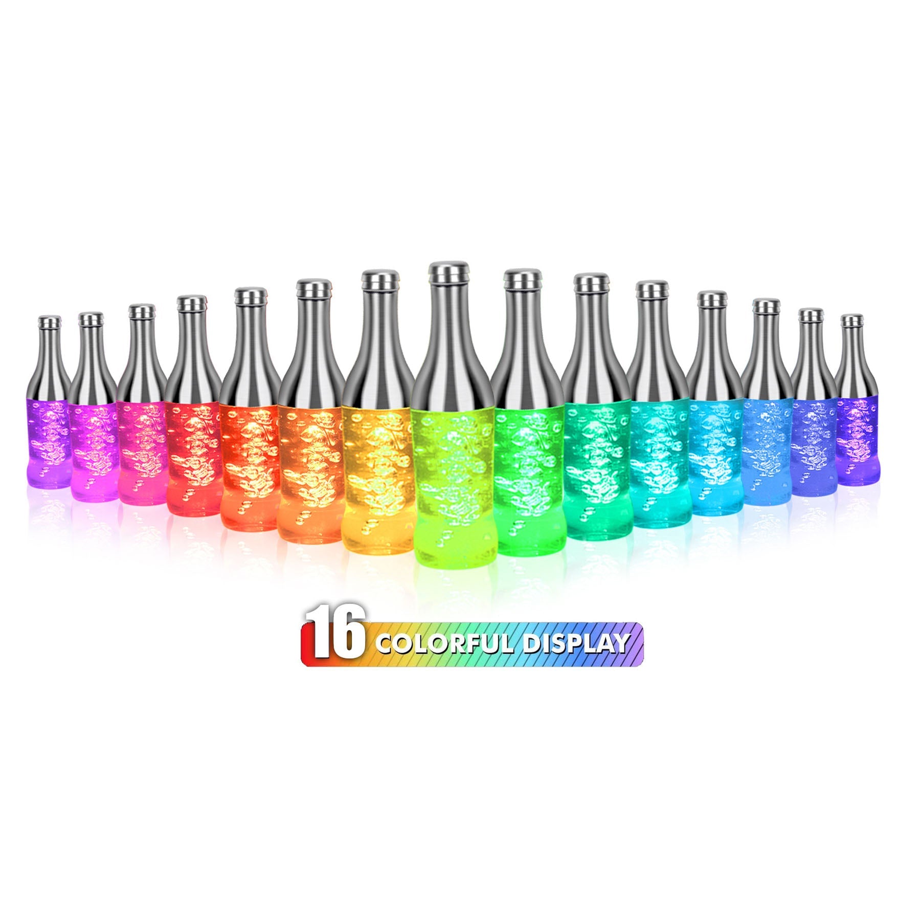 RGB Colorful Wine Bottle Table Lamp