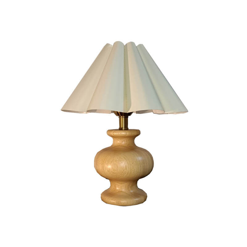 Half-circle Log Cloth Table Lamp