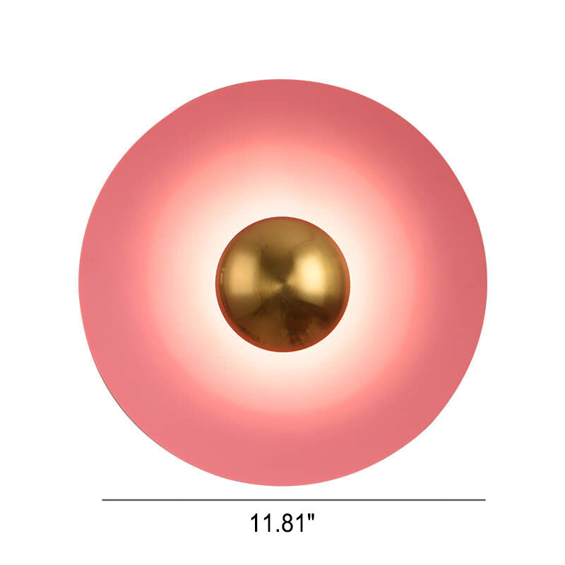 Multicolor Round Disc Hardware Wall Lamp