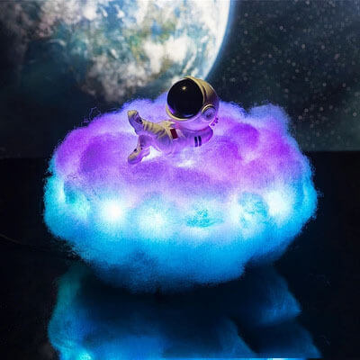Clouds Lunar Astronaut Remote Table Lamp