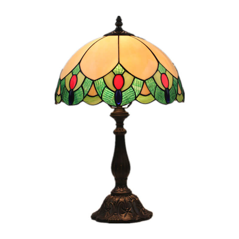 Gemstone Stained Glass Table Lamp