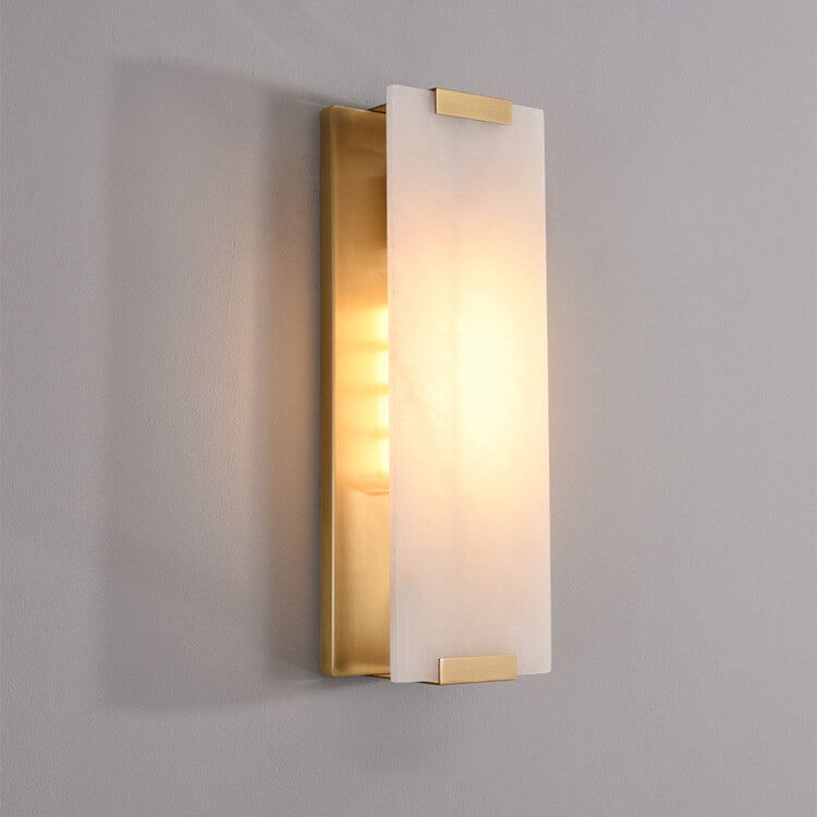 Copper Marble Strip Design 3-Light Wall Lamp