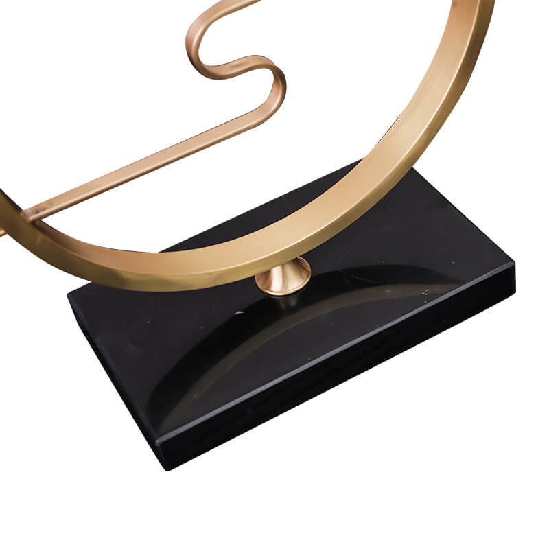 Brass Ring Fabric Table Lamp