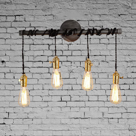 Water Pipes Strip 1/4 Wall Lamp