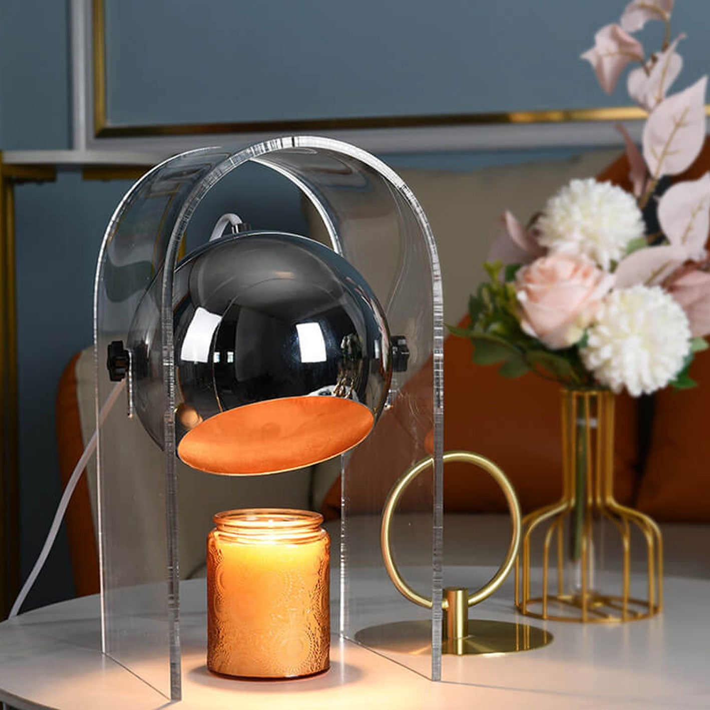 Acrylic Glass Dome Aromatherapy Table Lamp