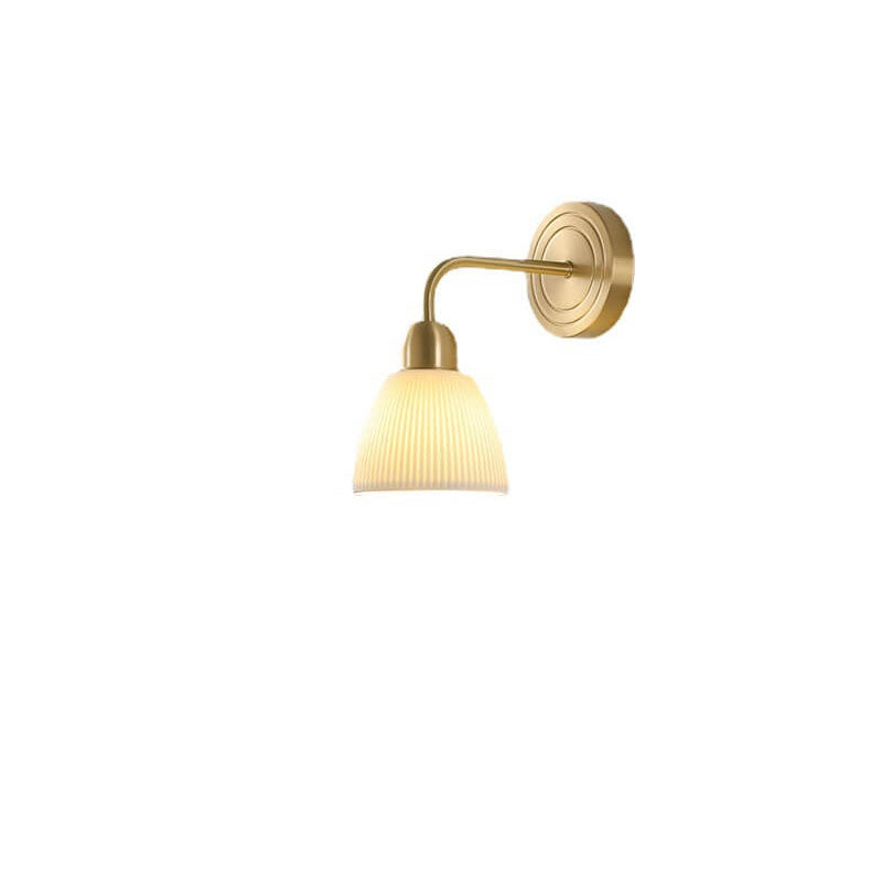 Striped Ceramic Round Jar Wall Lamp