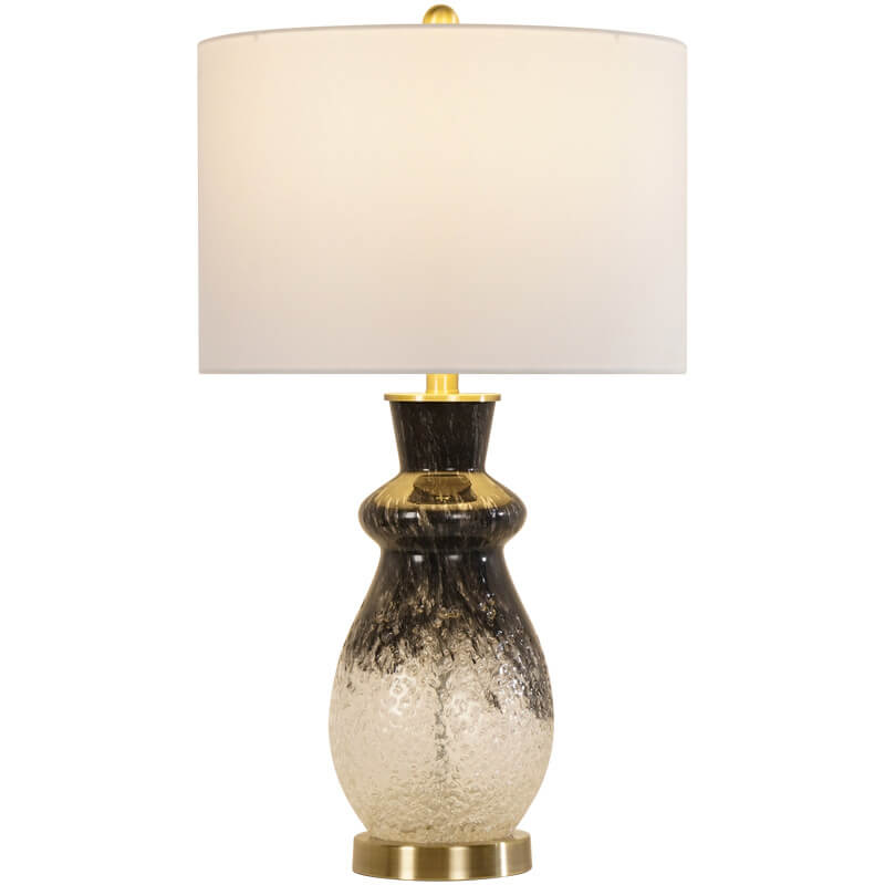 Fabric Flame Black White Table Lamp