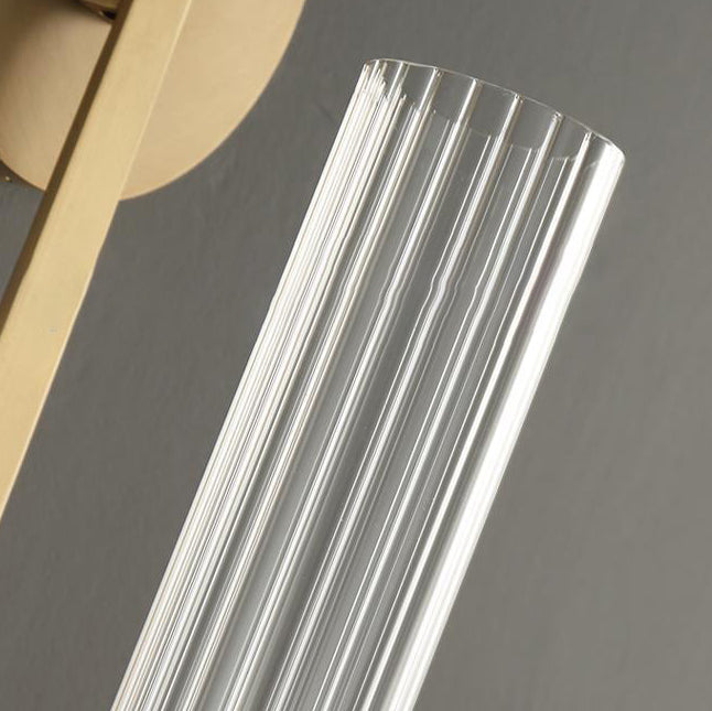 Iron Glass Cylinder Strip Wall Lamp