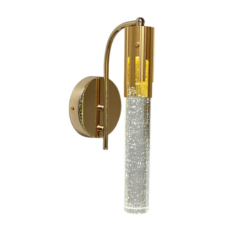 Gold Bubble Crystal Column Wall Lamp