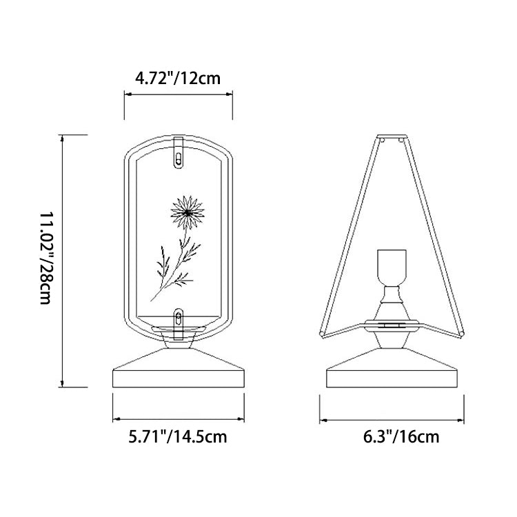 Screen Acrylic Iron Bedroom Table Lamp
