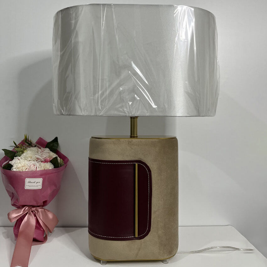 Leather Velvet Fabric Table Lamp