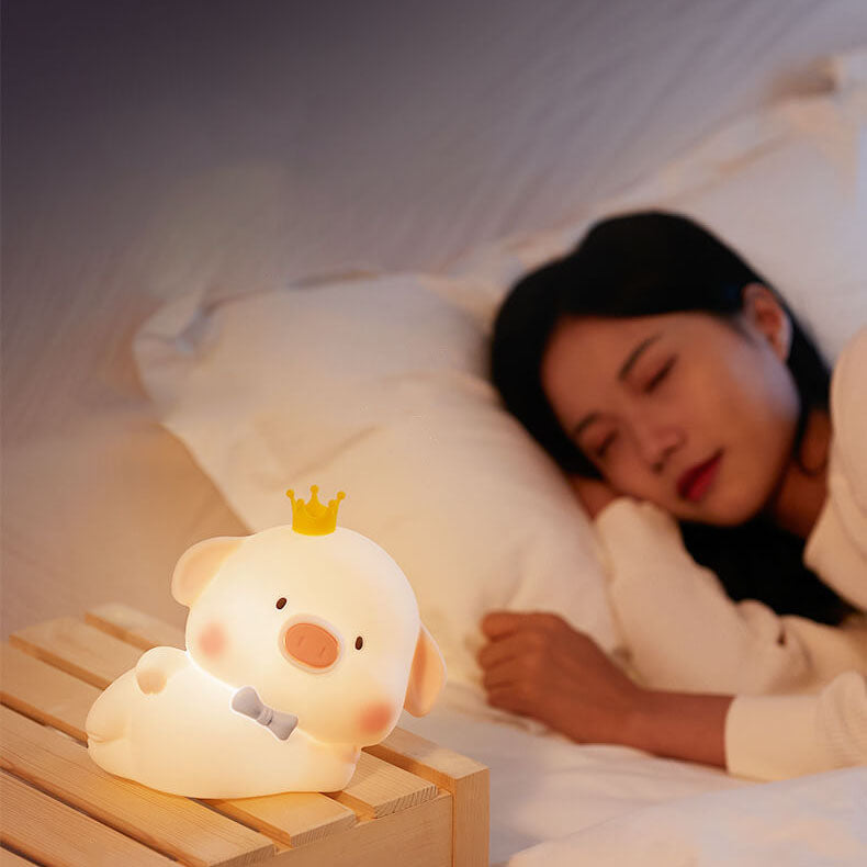 Cute Piggy Silicone Night Table Lamp