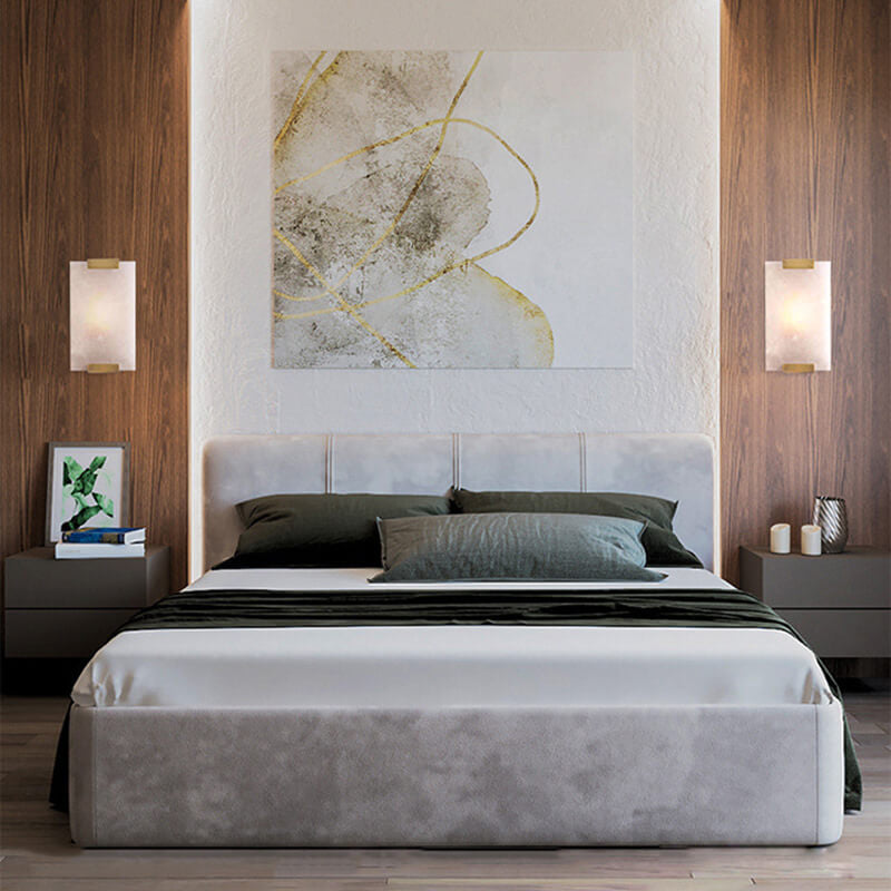 Copper Marble Strip Design 3-Light Wall Lamp