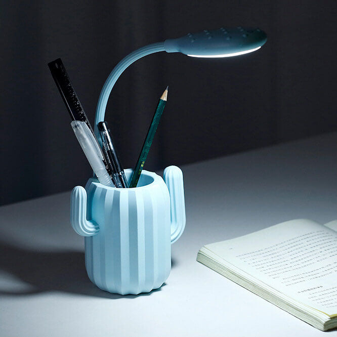 Children's Plastic Cactus Pencil Table Lamp