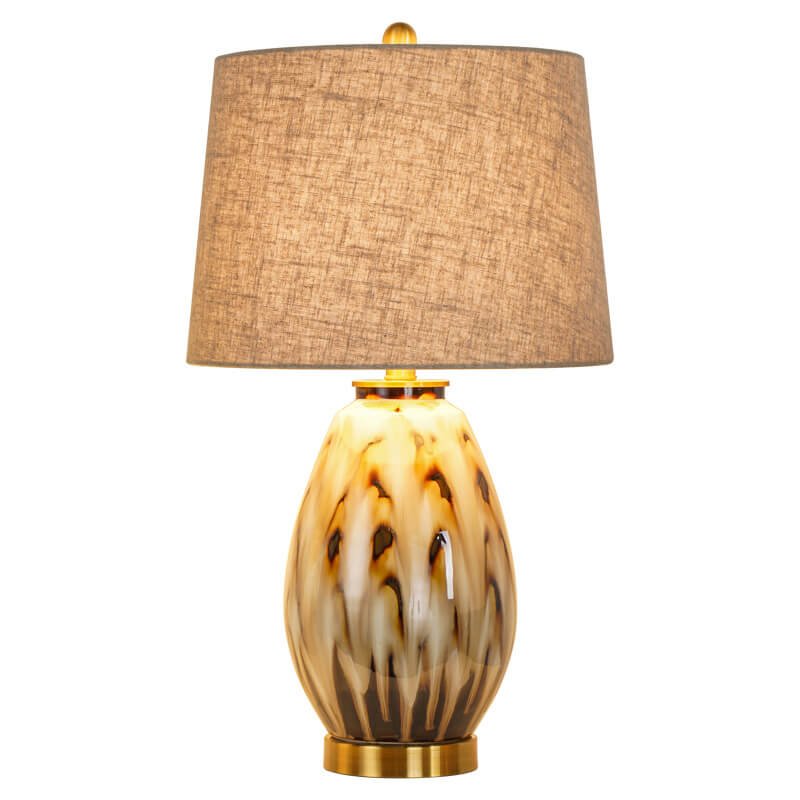 Fabric Water Pattern Ceramic Table Lamp
