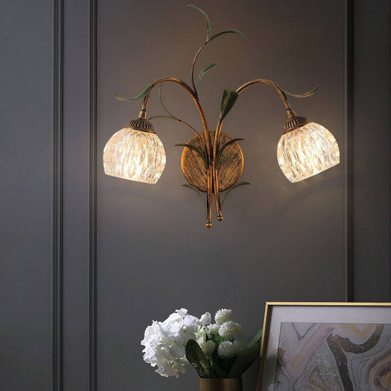 Glass Flower Wall Lamp