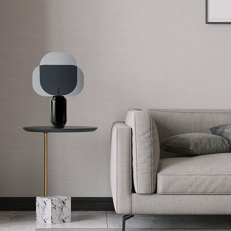 Cylindrical Metal Acrylic Bedroom Table Lamp