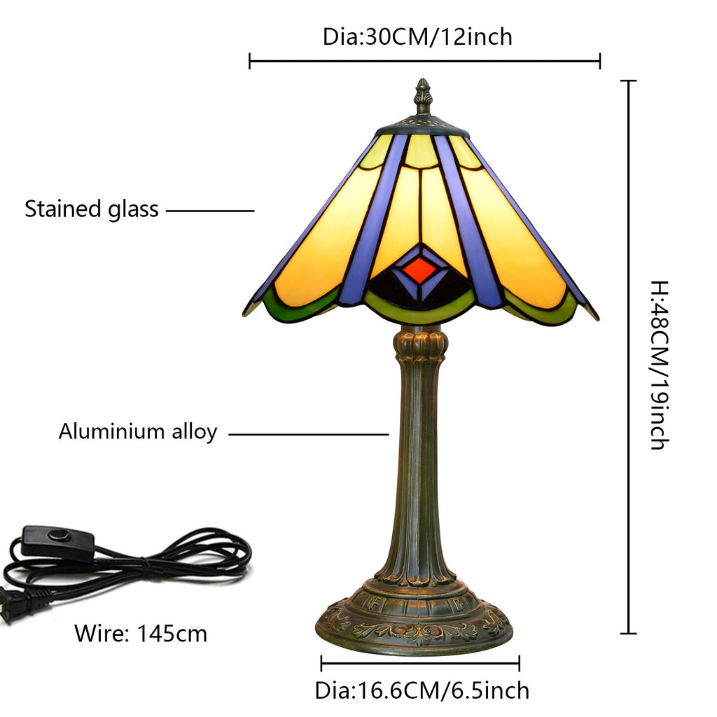 Conic Aluminium Alloy Glass Table Lamp