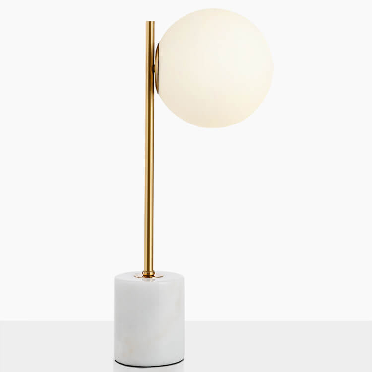 Frosted Glass Ball Marble Table Lamp
