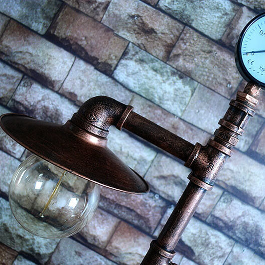 Industrial Steampunk Copper Water 2-Light Floor Lamp