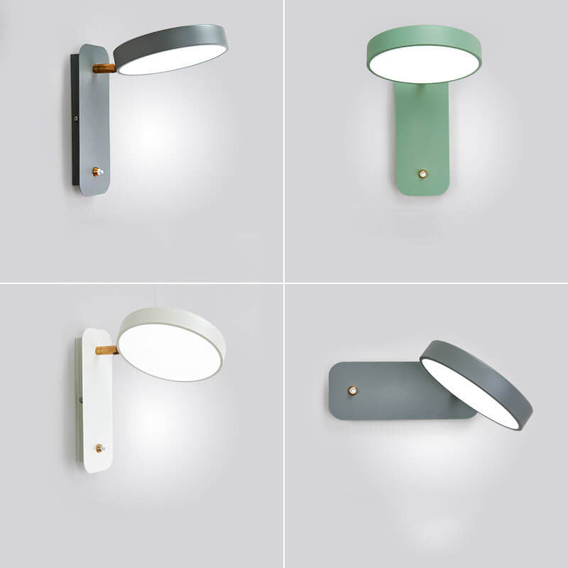 Round Rotatable Switch Reading Wall Lamp