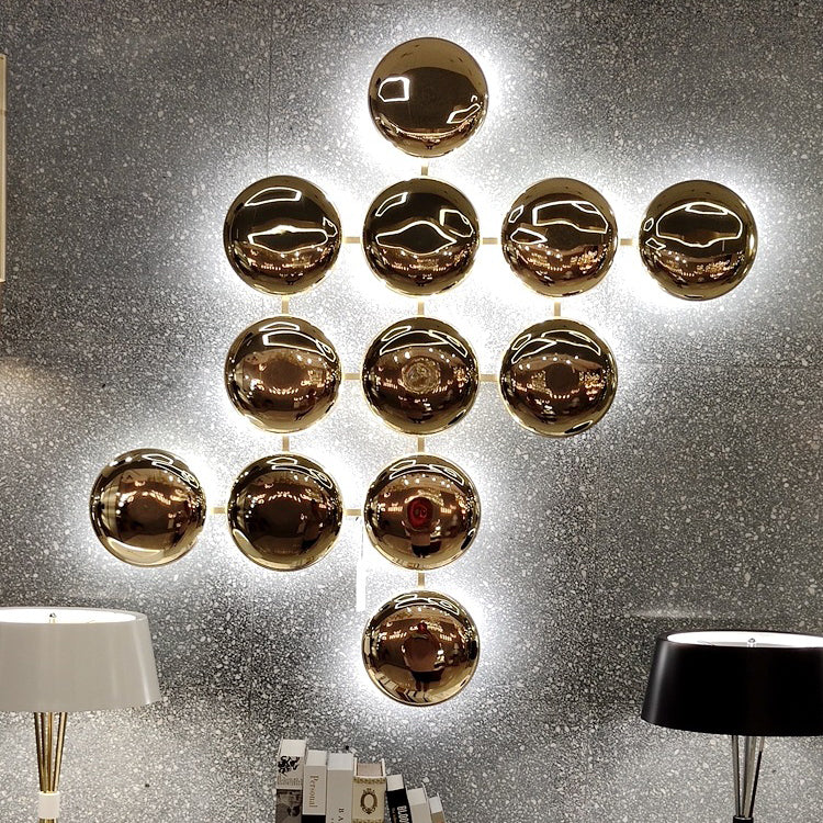 Titanium Round Circle 10/14/24 14-Light Wall Lamp