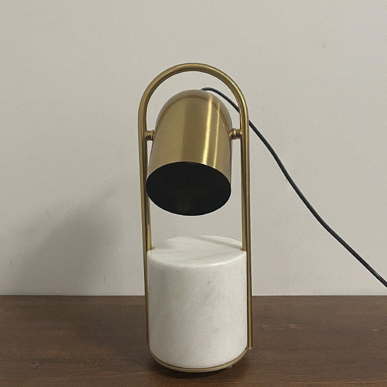 Hardware Bell Marble Column Table Lamp