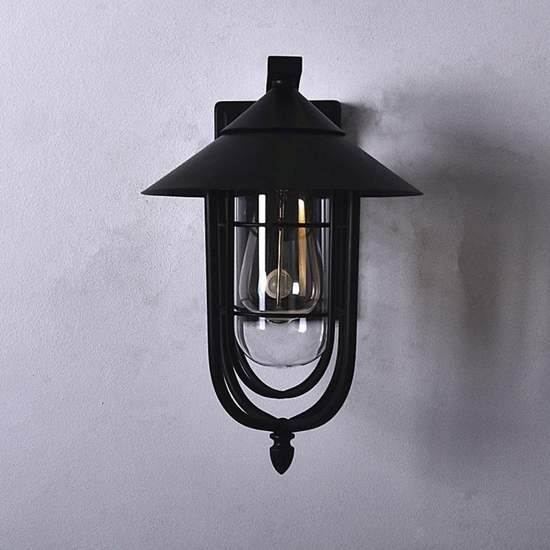 Human Sensing Iron Glass Outdoor Light