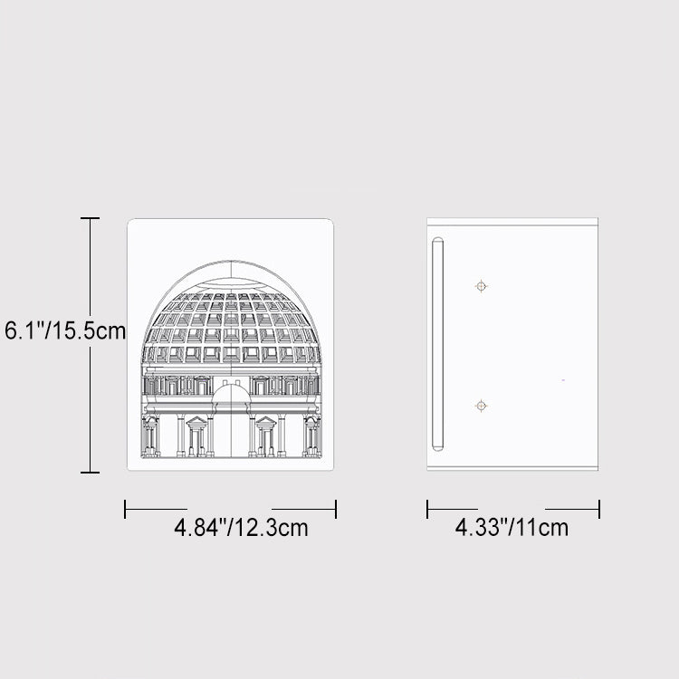 Pantheon Plaster Sensor Recessed Wall Lamp