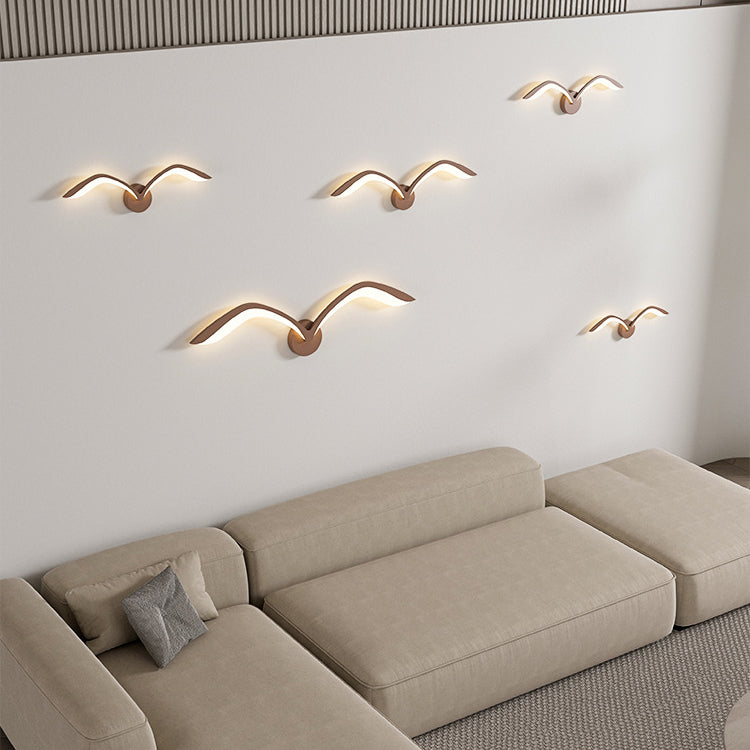 Iron Acrylic Gull Arch Wall Lamp