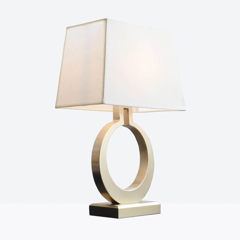Fabric Golden Ring Table Lamp