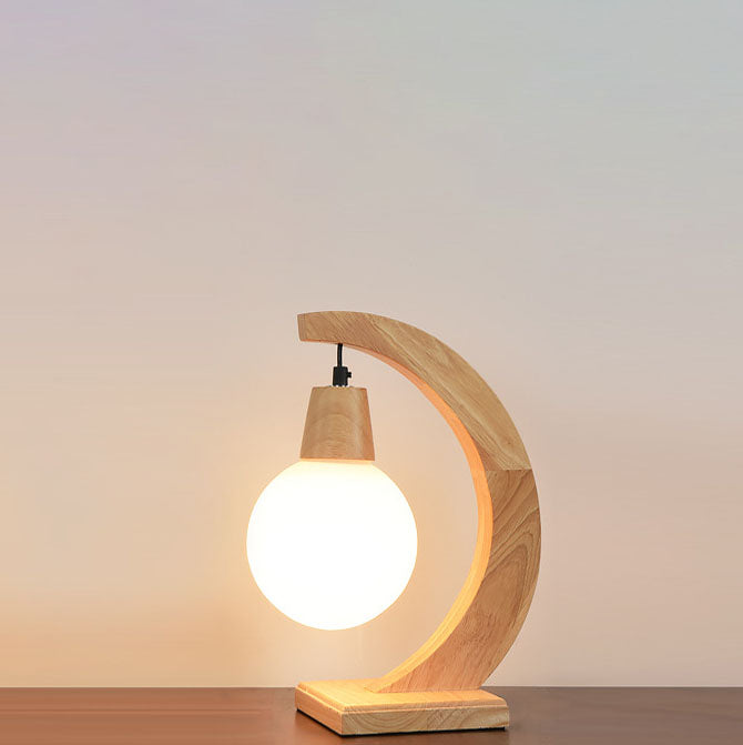 Glass Ball Bend Solid Table Lamp